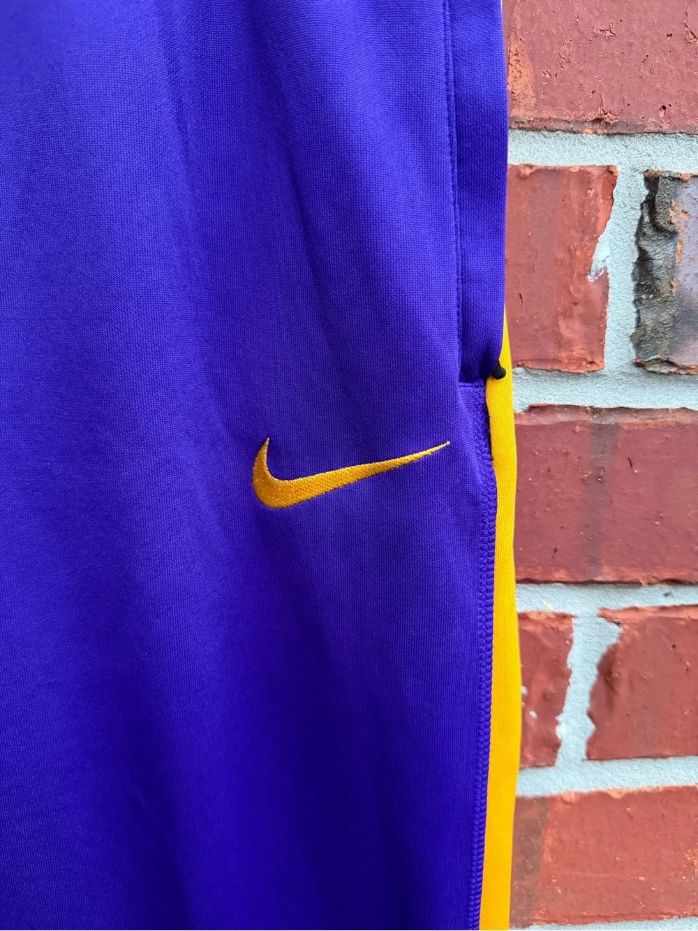 Vntg Nike DriFit LSU Tigers Large Purple &  Gold Athletic Warm-Up Track Pants P5